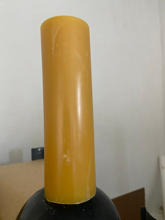 6” x 2” 100% Beeswax Round Pillar Candle (50 hr burn time)