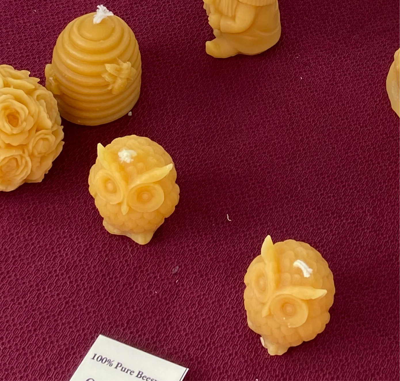 100% Beeswax Owl Votive (6 hr burn time)
