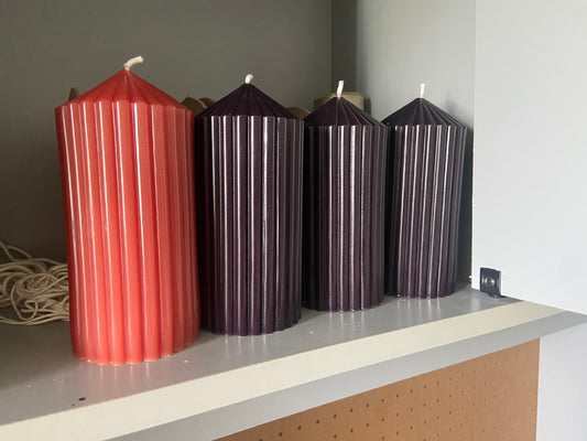 100% Beeswax Advent Pillar Set